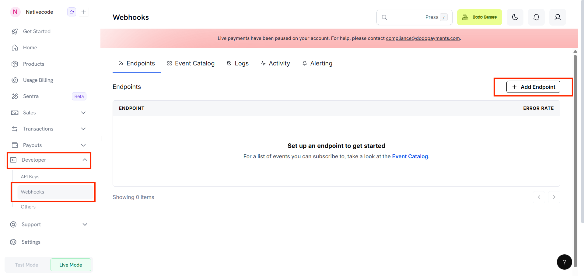 Dodo Payments page