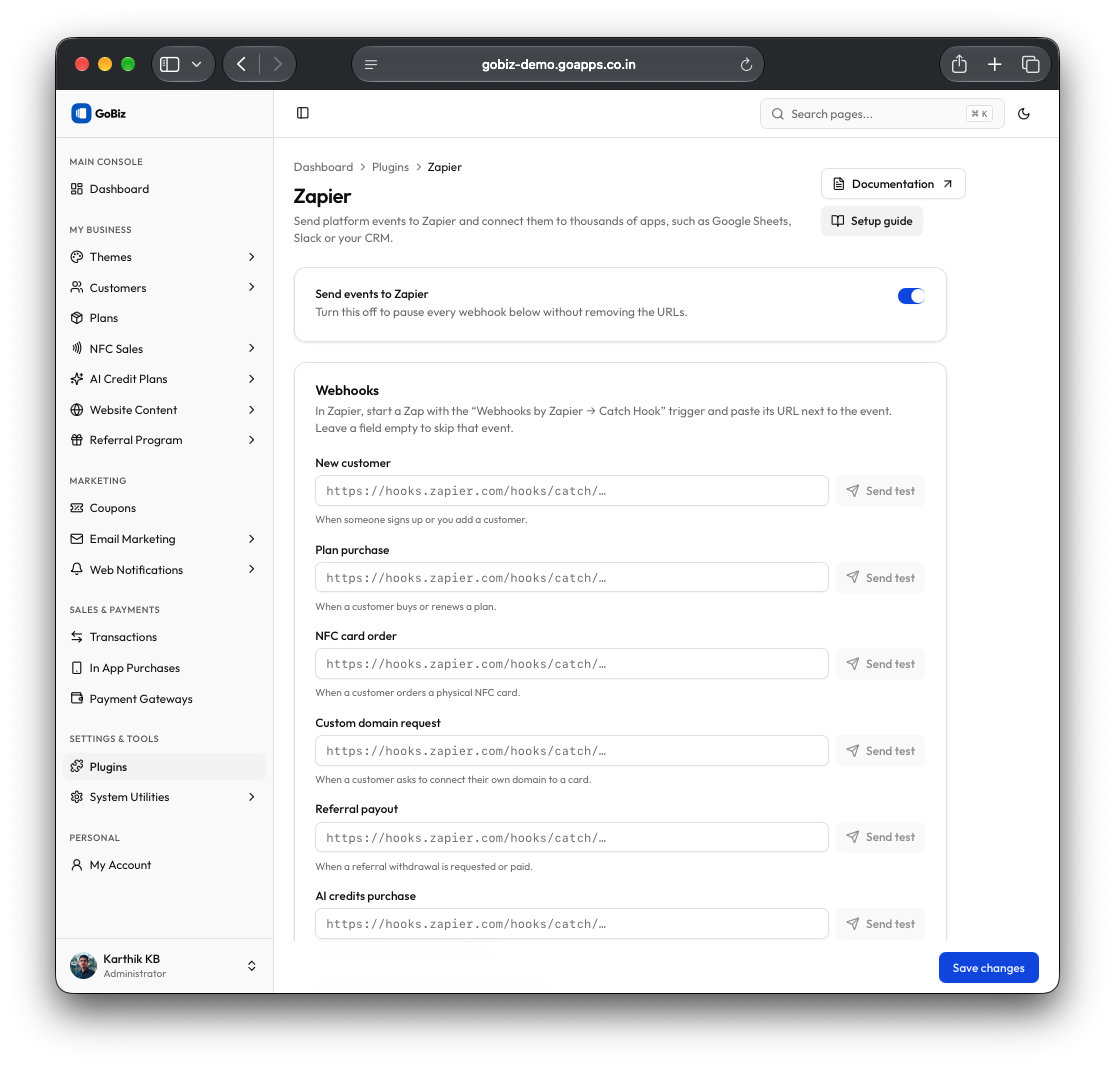gobiz-zapier-plugin-configuration
